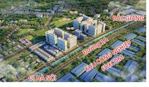 Vị trí giáp ranh khu chung cư evergreen bắc giang