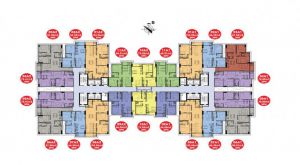 Mặt bằng tòa A Chung cư Sky Central