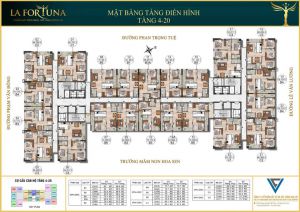 Mặt bằng điển hình chung cư La Fortuna Vĩnh Yên
