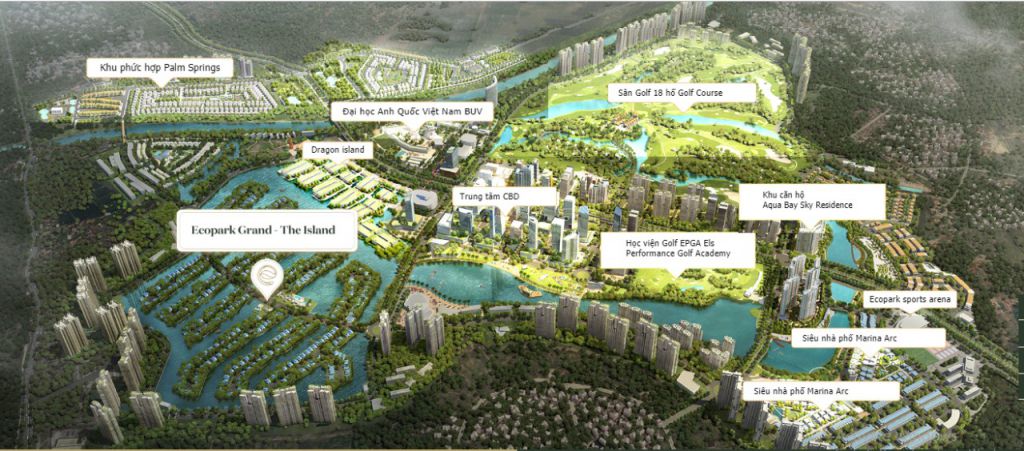 Quy hoạch tổng khu đô thị Ecopark đang là dự án lớn với quy mô đáng kinh ngạc. Nơi đây sẽ trở thành một \