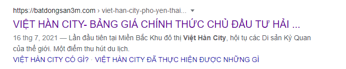 Title khu đô thị Việt Hàn Thái Nguyên