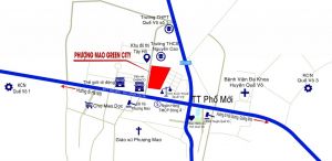 Vị trí khu đô thị Phượng Mao Green City Quế Võ